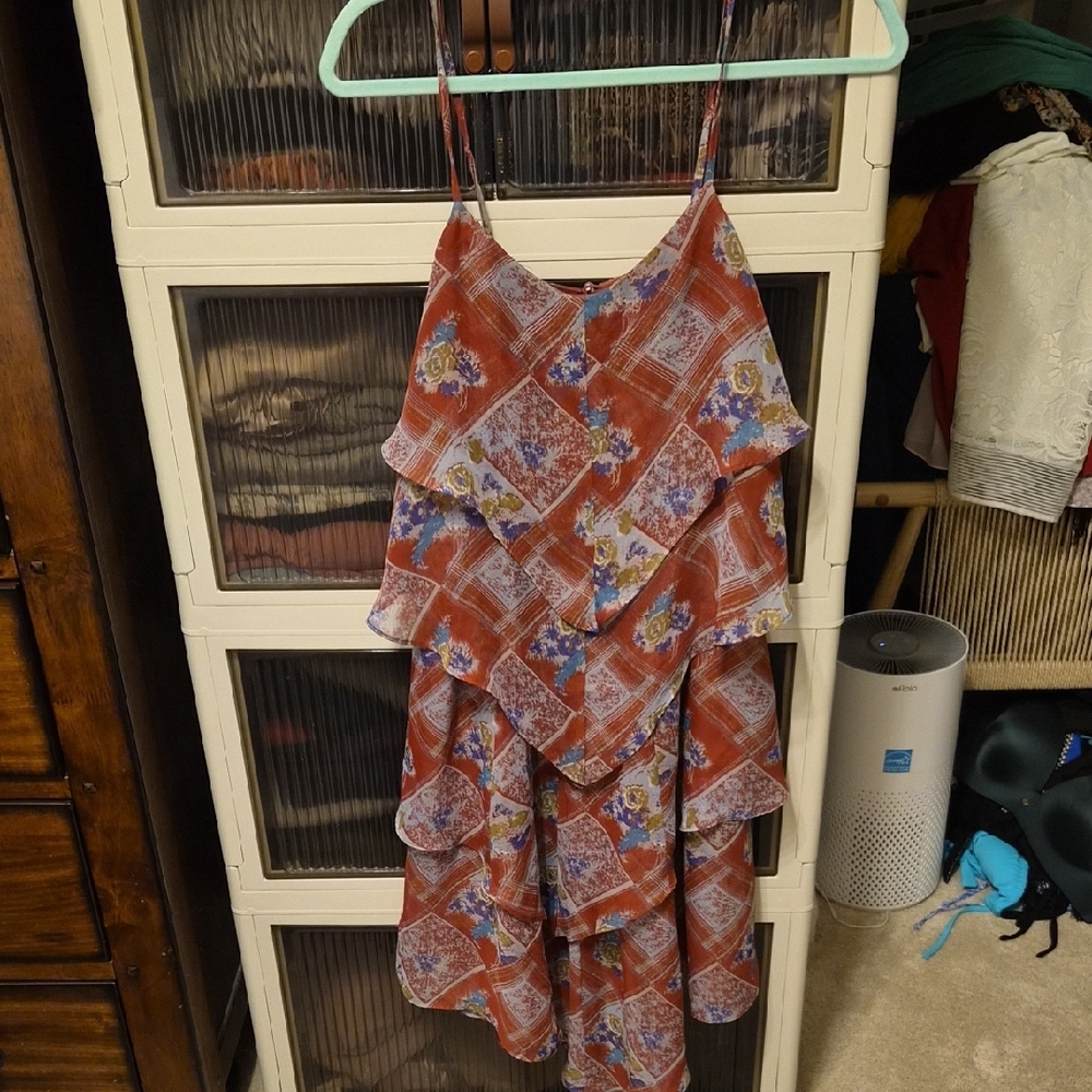 Free People Rust Scarf Style Dress